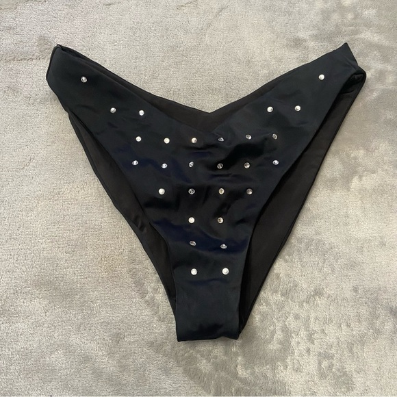 New! Beach Riot Vanessa Crystal Bottom in Black 10032 - Picture 4 of 8